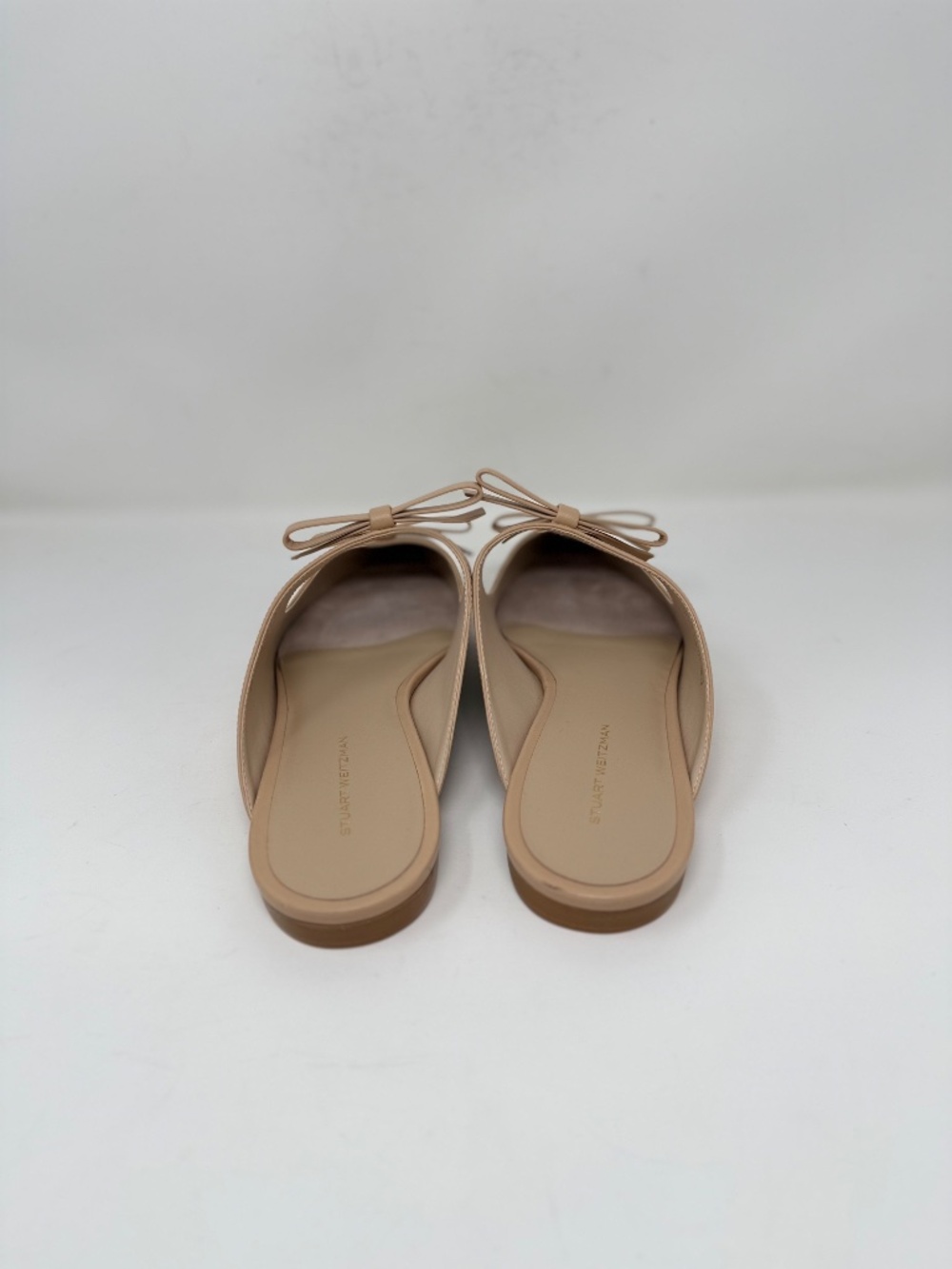 New Stuart Weitzman Reese Flat Slide Golden Beige Sz 9.5 - Picture 5 of 13